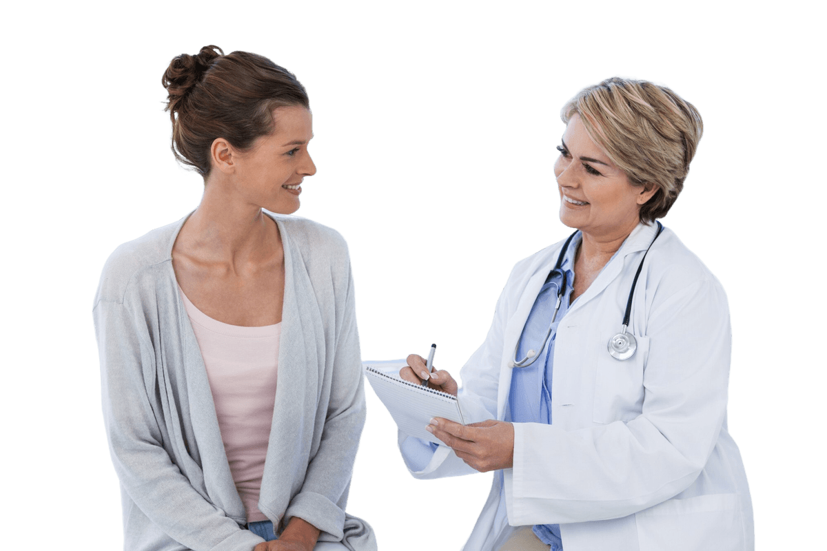 Doctor with patient